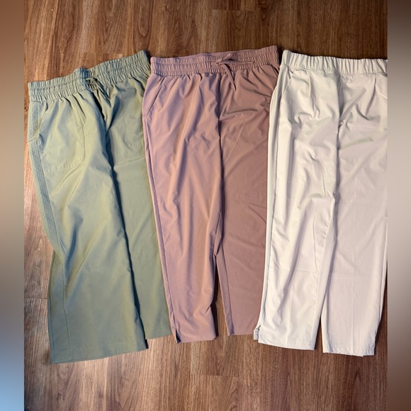 Women’s lightweight joggers- Green, Pink, and Cream - Picture 2 of 10